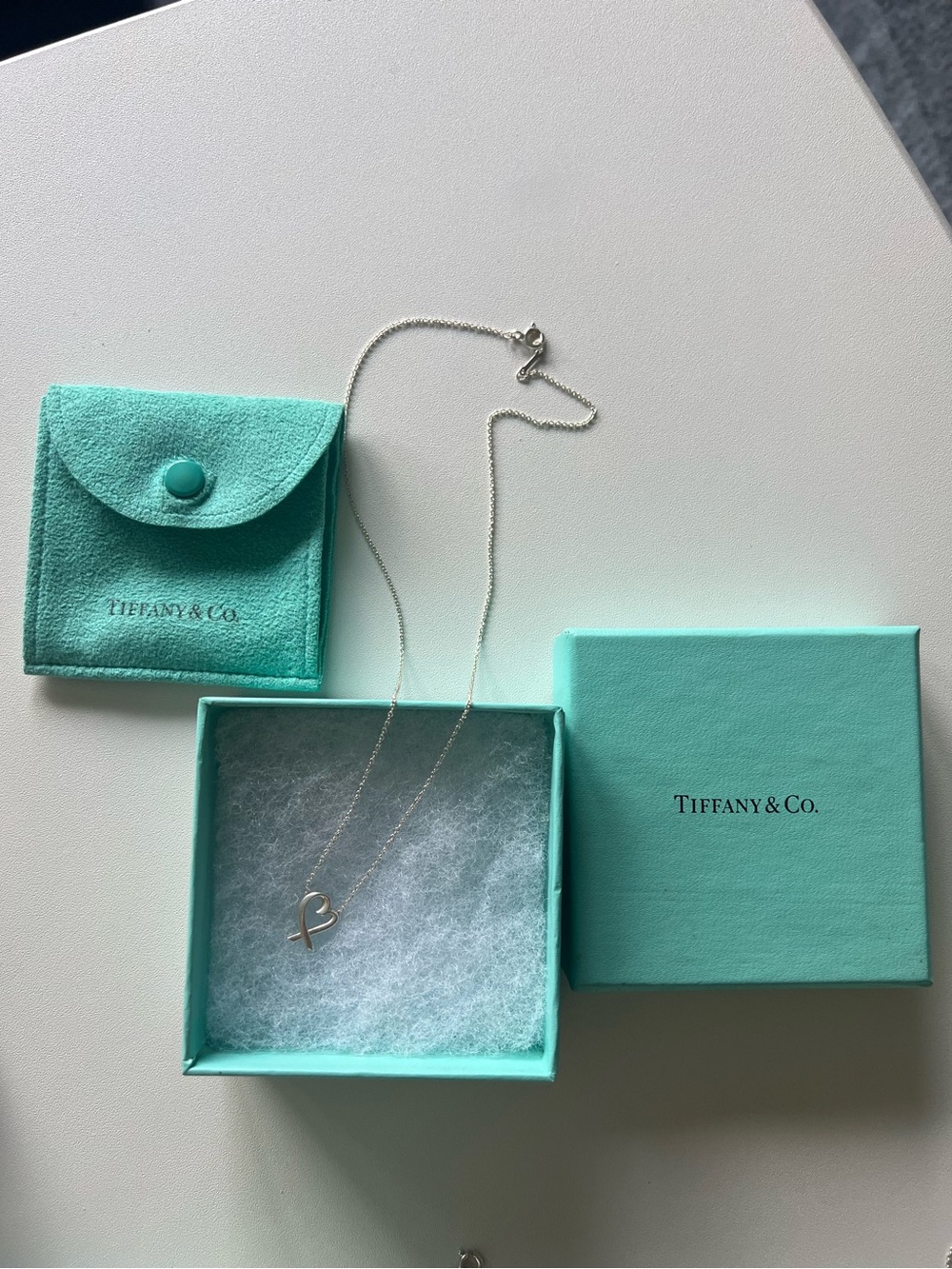Tiffany & Co. Silver MINI Loving Heart Necklace